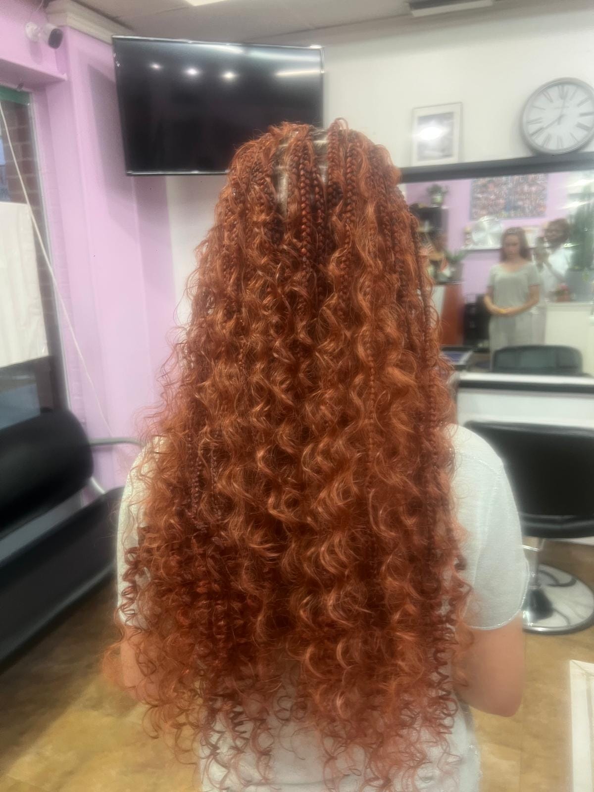 Boho knotless braids by Akwaba Hair Braiding